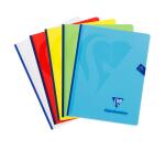 Cahier brochure cousue Mimesys 17x22cm 192 pages grands carreaux couverture polypropylène Couleur aléatoire - Assortis