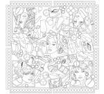 Carré 100% soie - 90x90cm Make-up - Blanc