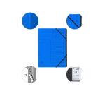 Trieur agrafé avec élastiques intérieur noir 12 compartiments - A4