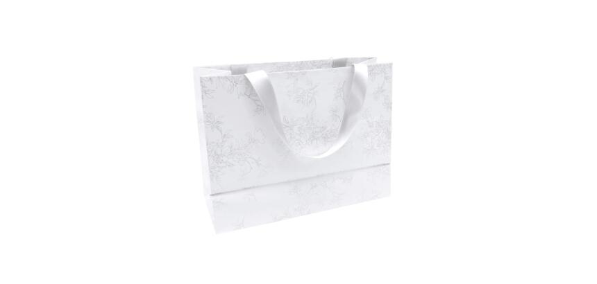 Premium Blanc, sac shopping 32x13x24,5cm Arabesques