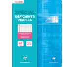 Cahier piqué déficients visuels 24x32cm 48 pages grands carreaux noirs 2 ,5mm agrandis 10x10 Couleur aléatoire - Assortis