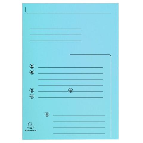 Paquete de 25 Subcarpetas con 2 solapas Super 210 g/m2 - Azul claro
