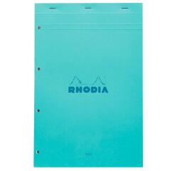 Rhodia bloc agrafé COULEURS N°20 Seyès 80 feuillets microperforés et perforés 4 trous, couvertures assorties - Assortis