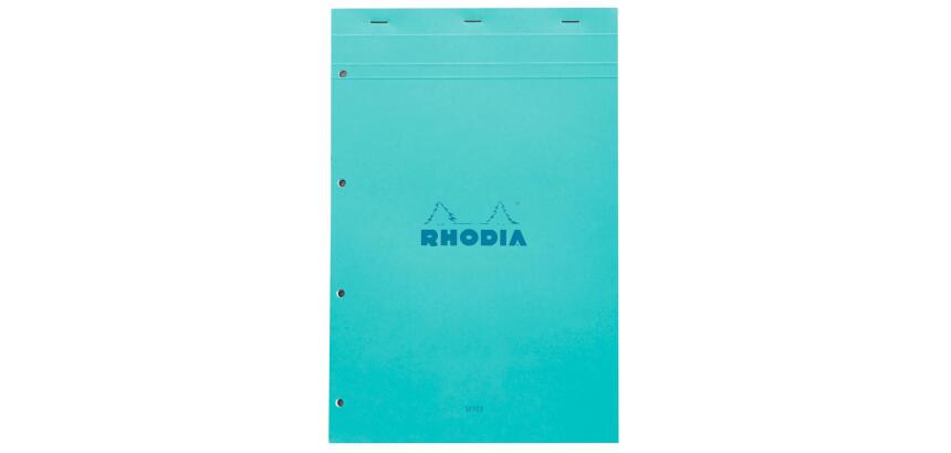 Rhodia bloc agrafé COULEURS N°20 Seyès 80 feuillets microperforés et perforés 4 trous, couvertures assorties - Assortis