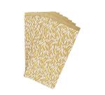 Sachet de 50 pochettes kraft, 12x24+4,5cm vagues - Blanc