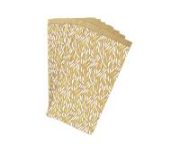 Sachet de 50 pochettes kraft, 12x24+4,5cm vagues - Blanc