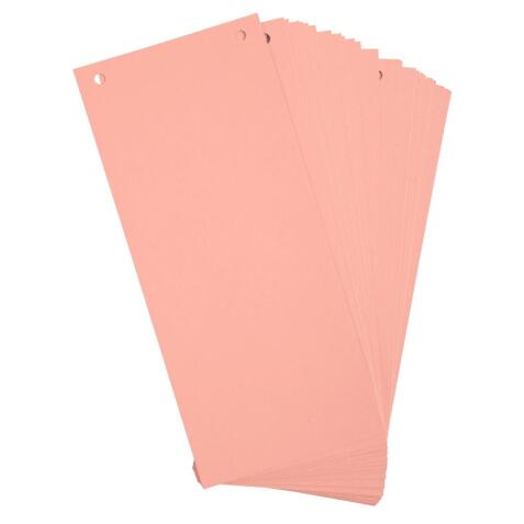 Paquet 100 fiches intercalaires horizontales unies perforées - 105x240mm