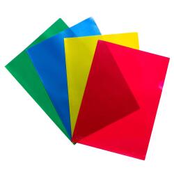 Sachet de 25 pochettes coin PP recyclé Forever 12/100e - A4 - Couleurs assorties