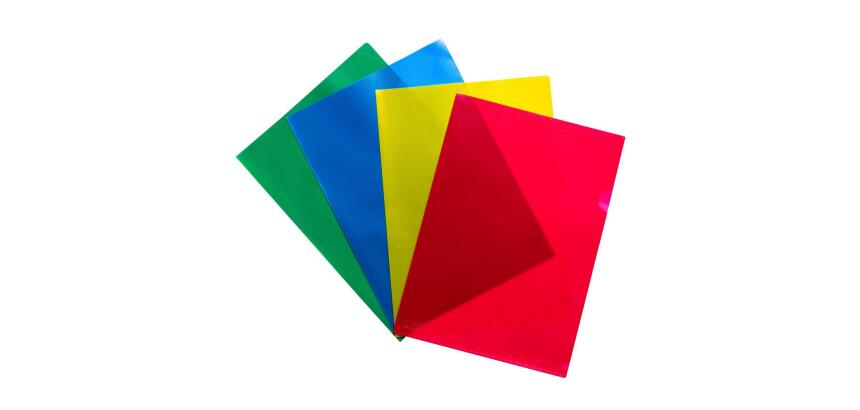 Sachet de 25 pochettes coin PP recyclé Forever 12/100e - A4 - Couleurs assorties