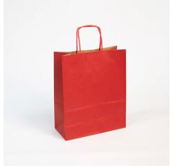 Paq.25 sacs kraft vergé 22x10x27cm,Rouge - Rouge