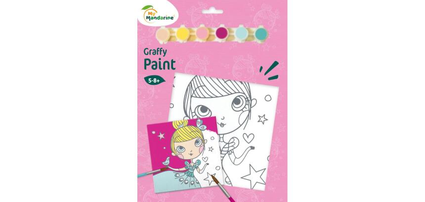 Graffy Paint, Princesse, 20x20 cm - Rose