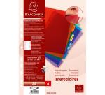 Intercalaires PP transparent couleurs avec porte étiquette A4 6 positions - Couleurs assorties
