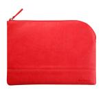 Rhodiarama pochette zippée en simili cuir - taille M (16x22 cm) - Corail