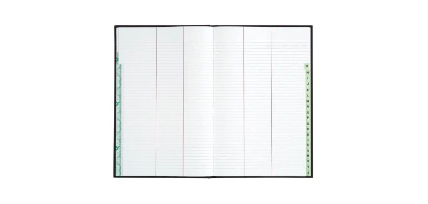 Registre 340X225 Répertoire travers 400 pages - Noir toilé