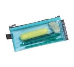 Transparente Tasche/Etui mit Reißverschluss, flexibles Recycling-PP, Kollektion Pop'N Co - Farben sortiert