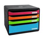 Module de classement exacompta big box 1928 a4+    recycle 4 tiroirs de coloris  assortis format a l italienne