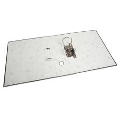 Ordner export gewolkt grijs papier A4 rug van 70mm - Grijs-Grijze rug