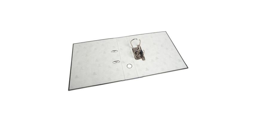 Classeur à levier export papier marbre gris A4 dos de 70mm. - Gris-dos gris