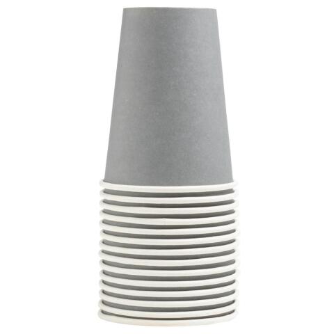Vasos de cartón sin plástico - 20 cl - Ø 7 cm - Gris