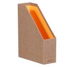 Rhodiarama porte-revues simili cuir italien 10x25x31 cm - Taupe