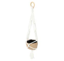 Petite suspension macramé avec cachepot - Kraft