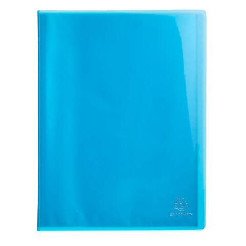 Carpeta de fundas Iderama® polipropileno semi-rígido 5/10º - (Vistas: 80 Fundas: 40) - 24x32 cm para A4 - Azul claro