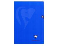 Cahier piqué Mimesys A4 48 pages grands carreaux couverture polypropylène - Bleu marine