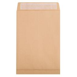 Boite de 250 Pochettes Kraft Brun E4-280x400 mm avec Soufflet de 30 mm - Auto-Adhésives - 120g/m2 - Brun