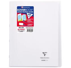 Koverbook, Heft 24x32 cm, 24 Blatt 90g, kariert 5/5 mit Rand, Einband aus transparentem Polypropylen - Farblos