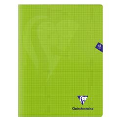 Cahier piqué Mimesys 24x32cm 48 pages petits carreaux couverture polypropylène