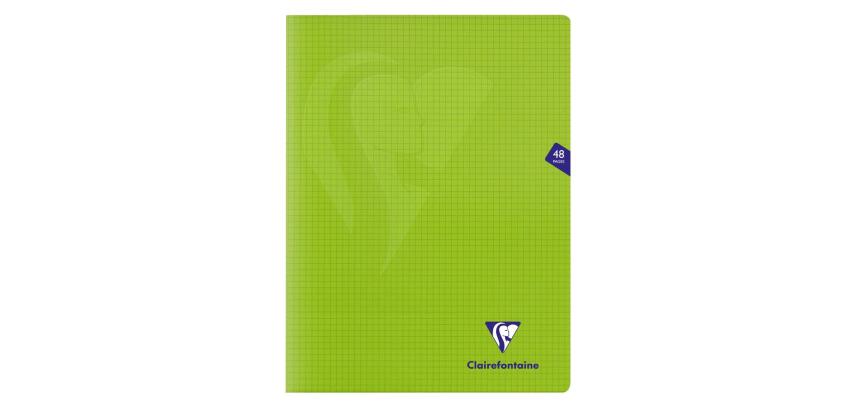 Cahier piqué Mimesys 24x32cm 48 pages petits carreaux couverture polypropylène