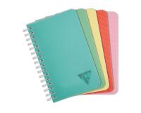 Carnet reliure intégrale Linicolor ESSENCE 9,5x14 cm 100 pages petits carreaux couverture plastique polypropyène rainuré - Assortis