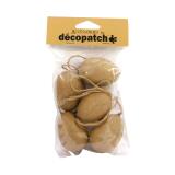 Sachet de 5 oeufs à suspendre 4x11x15cm - Kraft