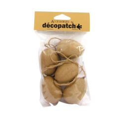 Sachet de 5 oeufs à suspendre 4x11x15cm - Kraft