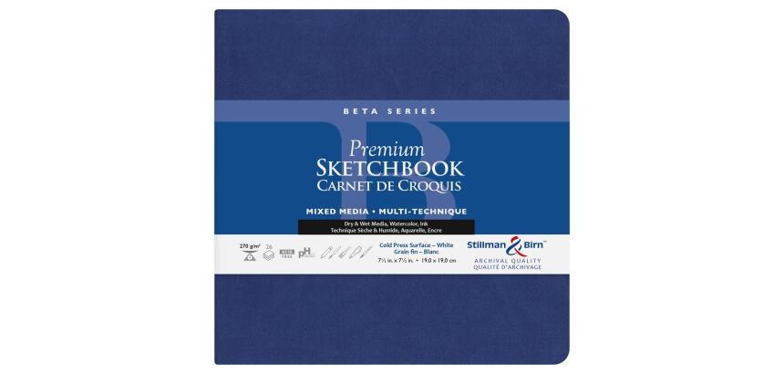 Beta Series carnet souple 26F 19x19cm 270g - Blanc