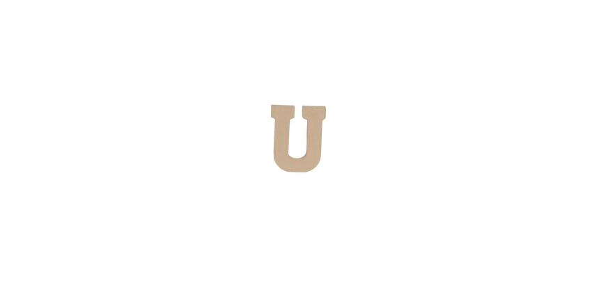 Lettre U kraft 20cm - Kraft