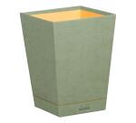 Rhodiarama corbeille à papier simili cuir italien 27x27x32 cm - Céladon