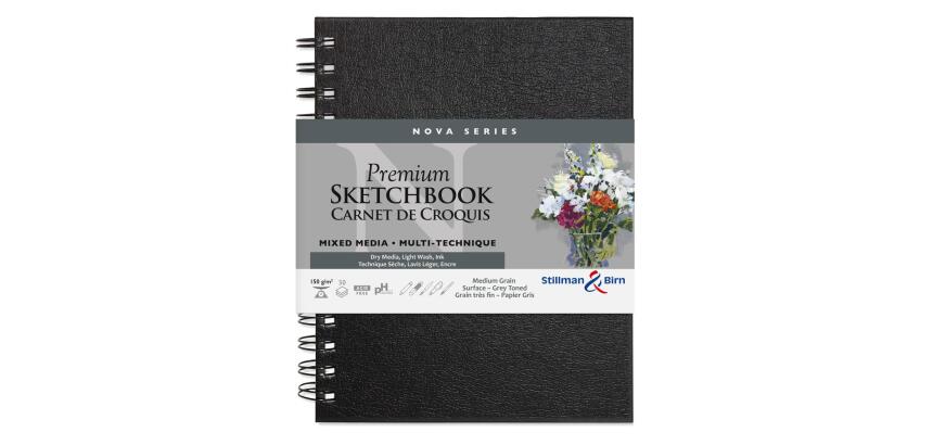 Nova Series carnet spiralé 50F 15,2x20,3cm 150g - Gris