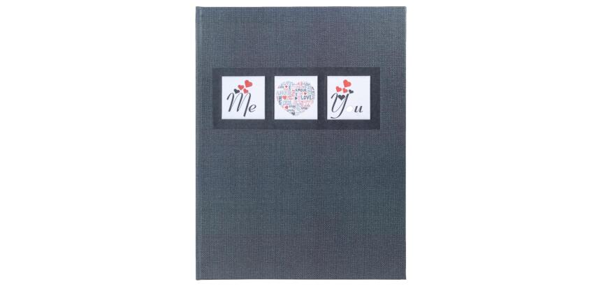 Livre d'or 100 pages tranche argent Me & You - Noir