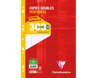 Copies doubles sous film A4 300 pages perforées grands carreaux