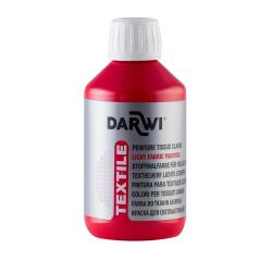 DARWI Flacon de 250 ml de Peinture Textile Opaque - vermillon