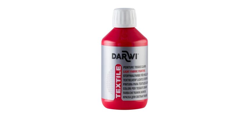 DARWI Flacon de 250 ml de Peinture Textile Opaque - vermillon