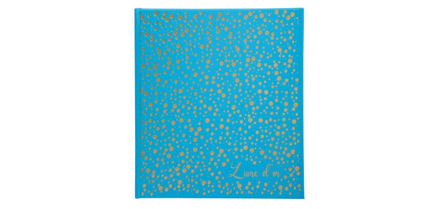 Gästebuch 140 Seiten gold, 21x19cm, Plum' Grün