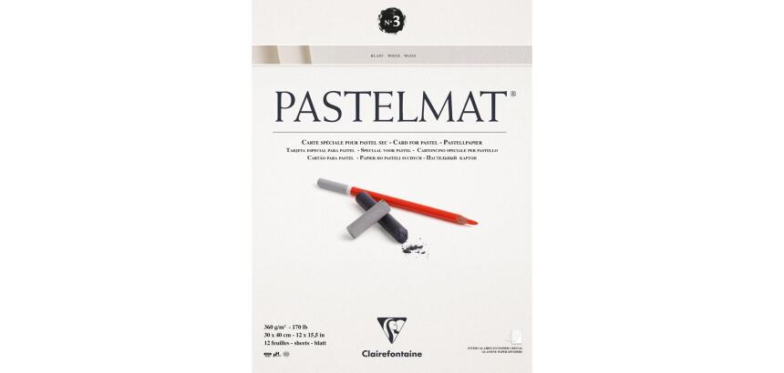Pastelmat bloc collé 12F 30x40cm 360g
