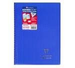 Cahier reliure intégrale enveloppante Koverbook A4 160 pages grands carreaux couverture polypropylène transparent - Assortis