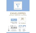 Paquet de 20 Enveloppes Blanches Doublées Triomphe C6 -114x162mm - Gommées - 120g/m2 - Blanc