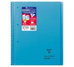 Cahier reliure intégrale enveloppante Koverbook A4+ 160 pages ligné sans marge détachables perforé 4 trous couverture polypropylène transparent - Assortis