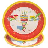 10 Assiettes en carton rondes, 23 cm