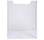 Distribuidor folletos de pared (simple) - A montar - A4 vertical - 3,6 x 23,9 x 30 cm - 36x239x300 mm - Cristal