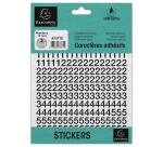 Pochette de chiffres adhésifs noirs 0-9 10 mm - Noir